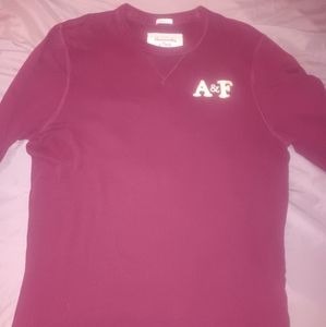 Abercrombie mens muscle dit burgundy sweater